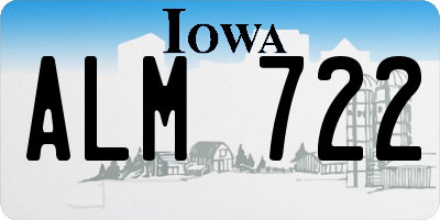 IA license plate ALM722