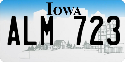 IA license plate ALM723