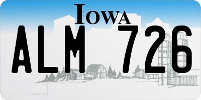IA license plate ALM726
