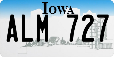 IA license plate ALM727