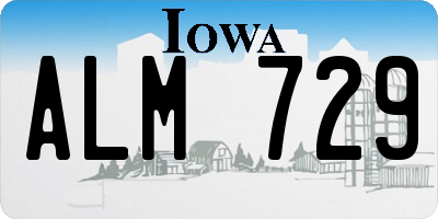 IA license plate ALM729