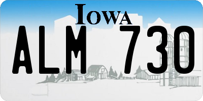 IA license plate ALM730