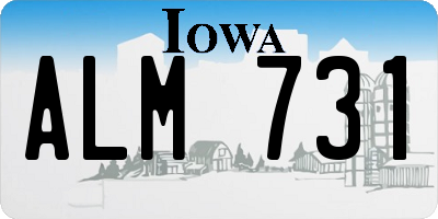IA license plate ALM731