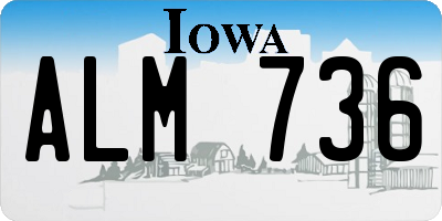 IA license plate ALM736