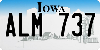 IA license plate ALM737