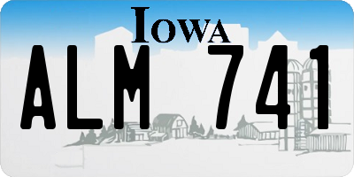 IA license plate ALM741