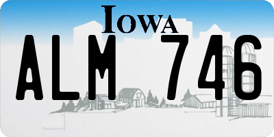 IA license plate ALM746