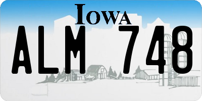 IA license plate ALM748