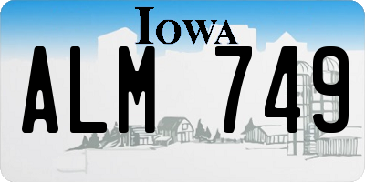 IA license plate ALM749