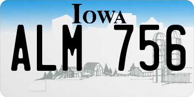 IA license plate ALM756