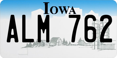IA license plate ALM762