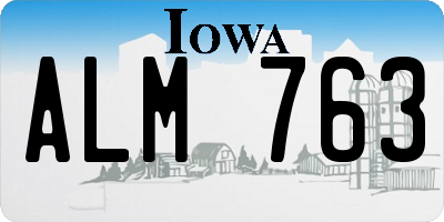 IA license plate ALM763