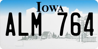 IA license plate ALM764