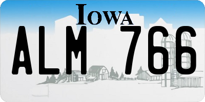 IA license plate ALM766