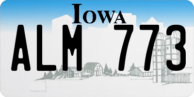 IA license plate ALM773