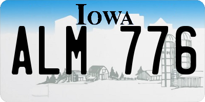 IA license plate ALM776