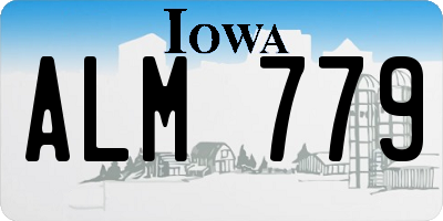 IA license plate ALM779