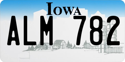 IA license plate ALM782