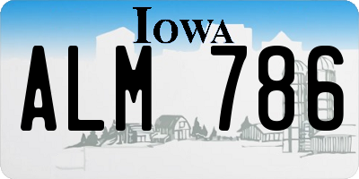 IA license plate ALM786