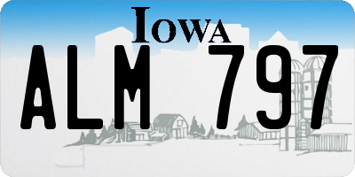 IA license plate ALM797