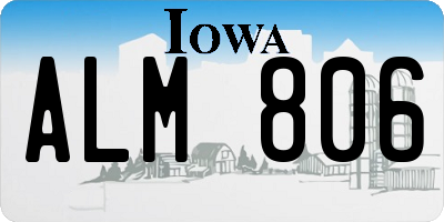 IA license plate ALM806