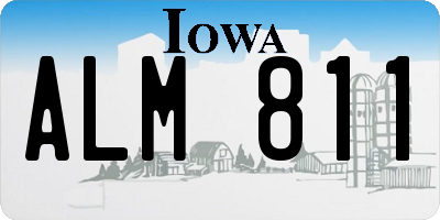 IA license plate ALM811