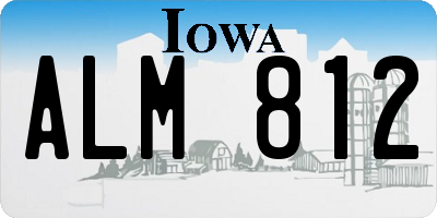 IA license plate ALM812