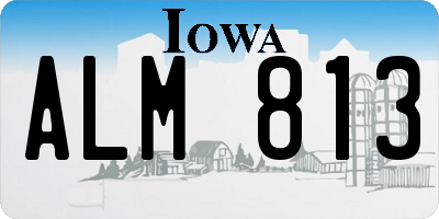 IA license plate ALM813