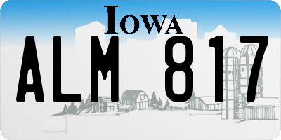IA license plate ALM817