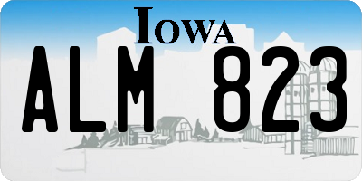 IA license plate ALM823