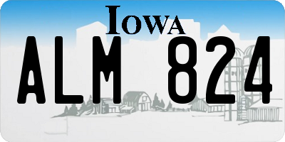 IA license plate ALM824