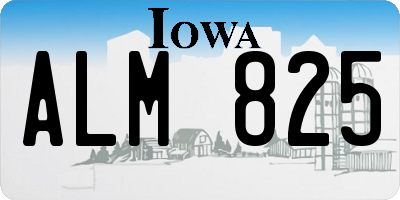 IA license plate ALM825