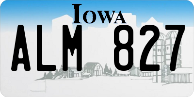 IA license plate ALM827