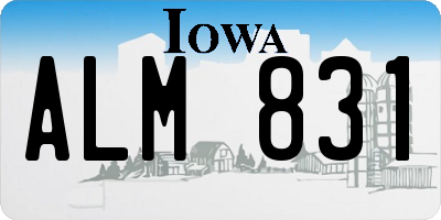 IA license plate ALM831