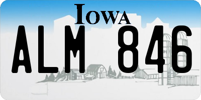 IA license plate ALM846