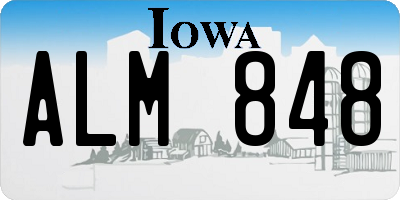 IA license plate ALM848