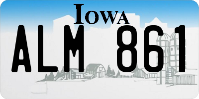 IA license plate ALM861