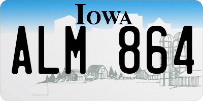 IA license plate ALM864