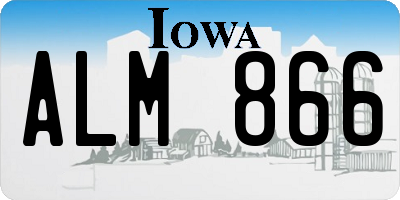 IA license plate ALM866