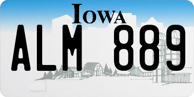 IA license plate ALM889