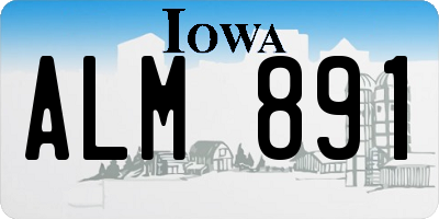 IA license plate ALM891