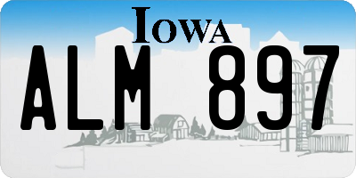 IA license plate ALM897