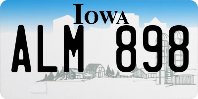 IA license plate ALM898