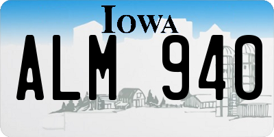 IA license plate ALM940