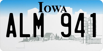 IA license plate ALM941