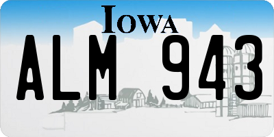 IA license plate ALM943