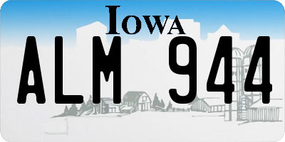 IA license plate ALM944