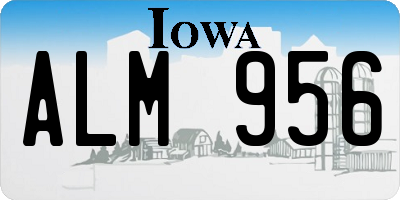 IA license plate ALM956