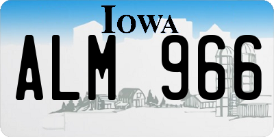 IA license plate ALM966