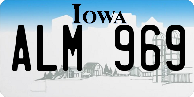 IA license plate ALM969